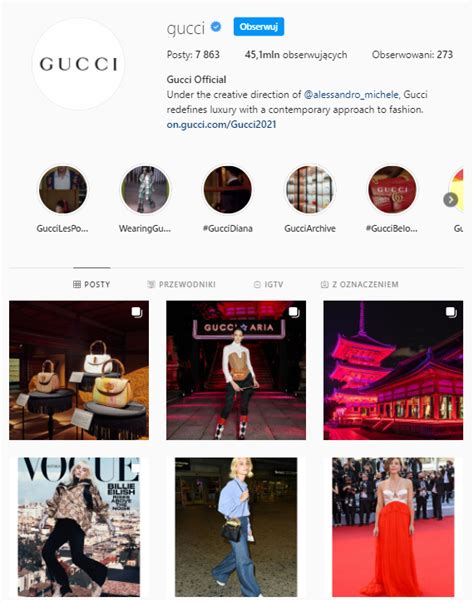 gucci instagram bio